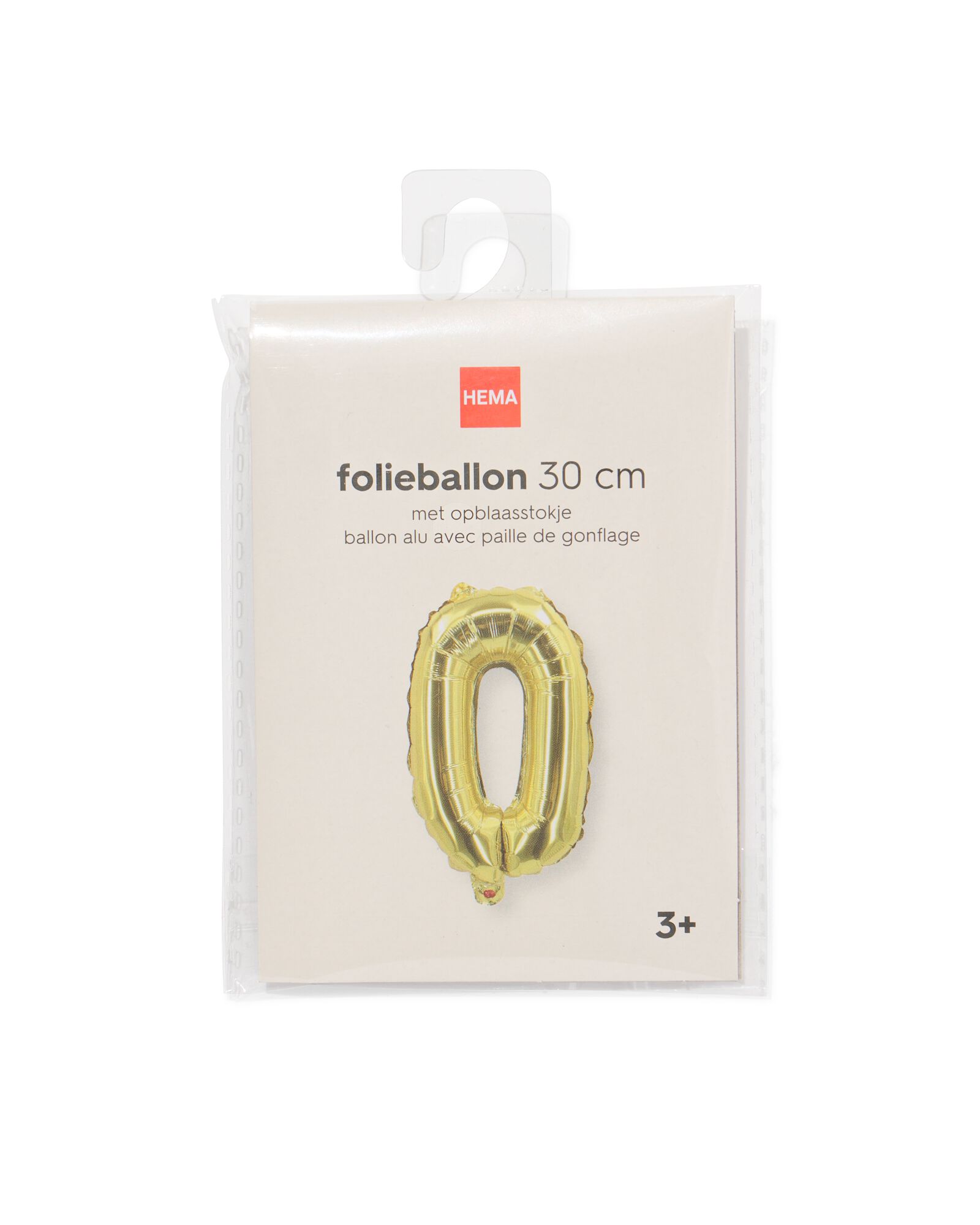 ballon aluminium chiffre 0 30cm dor&eacute; - 14260021 - HEMA