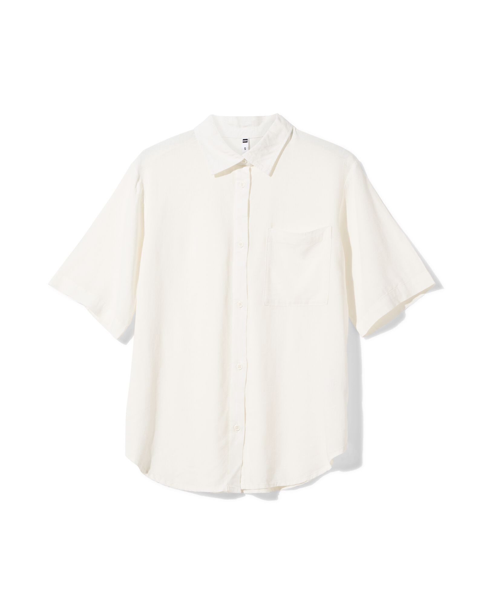chemisier femme Lizzy avec lin blanc blanc - 36289370WHITE - HEMA
