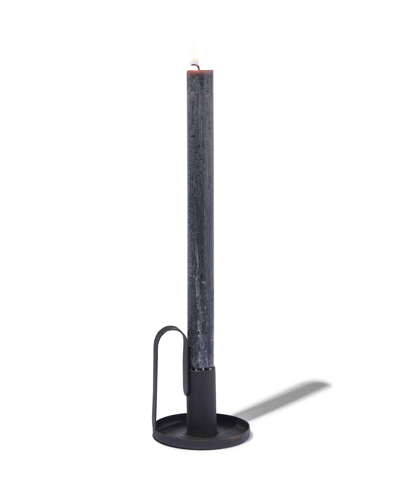 bougie rustique d'intérieur Ø2,2x27 cm noir noir 2.2 x 27 - 13503292 - HEMA