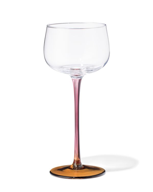 verre &agrave; vin 230ml rouge bordeaux avec du jaune - 9401164 - HEMA