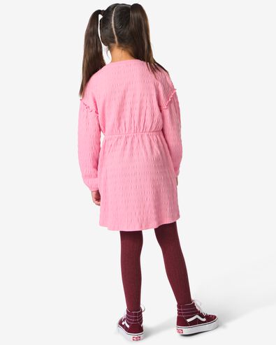 Kinderkleid in A-Linie, gerippt rosa - 30828703PINK - HEMA
