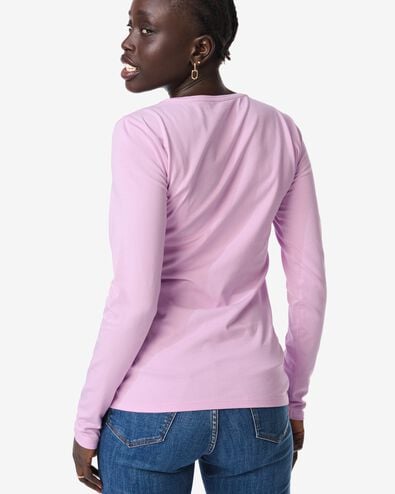 Damen-T-Shirt, figurbetonte Passform, Rundhals rosa rosa - 36302120PINK - HEMA