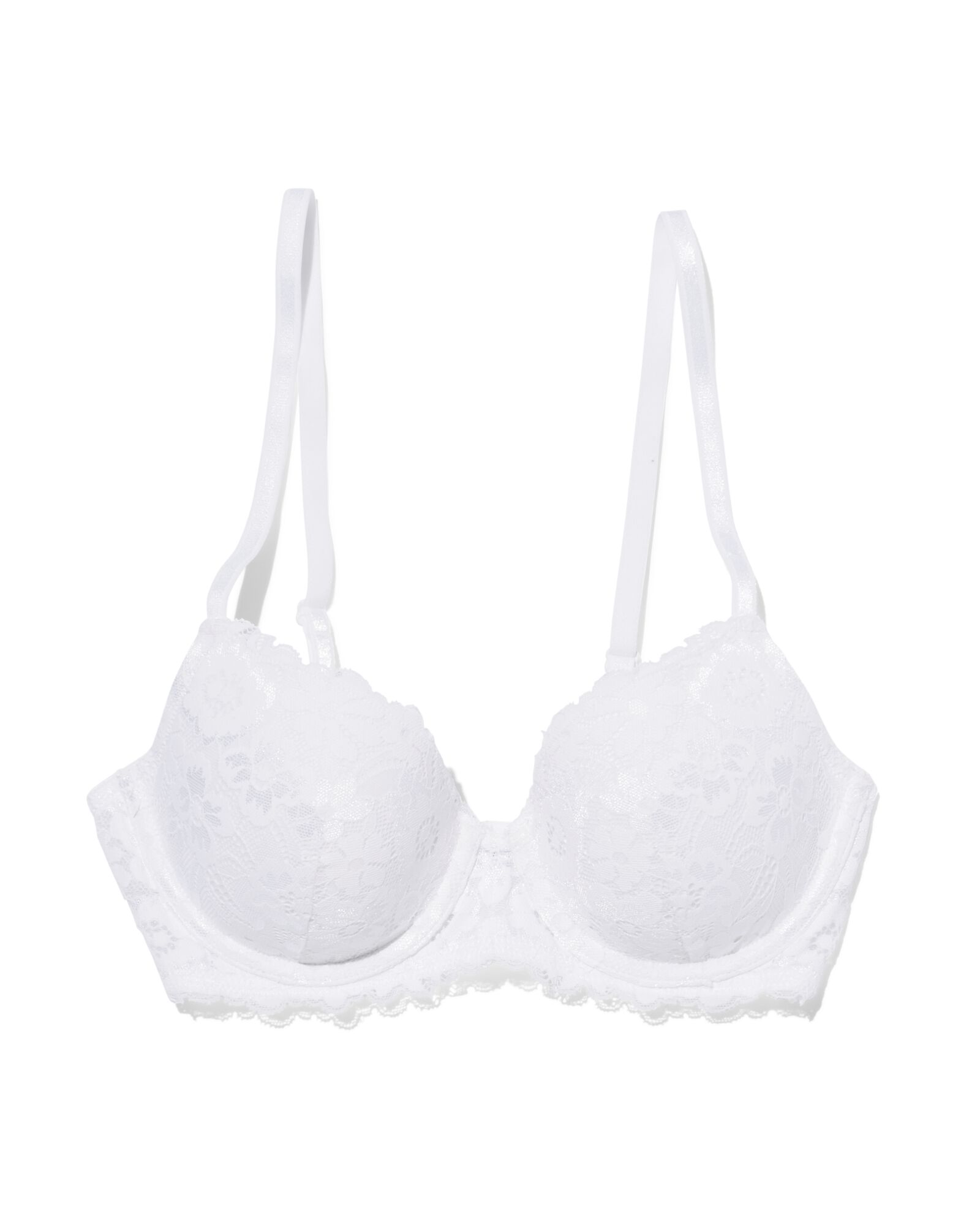 voorgevormde kanten bh met beugel wit wit - 21810400WHITE - HEMA