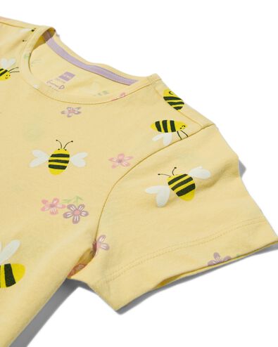 chemise de nuit enfant coton abeilles jaune 98/104 - 23041681 - HEMA