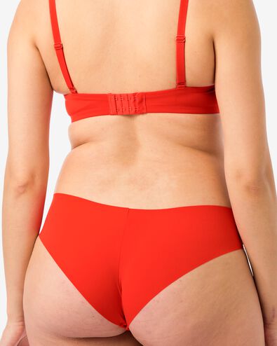 dames brazilian micro met kanten inzet rood - 19660746RED - HEMA