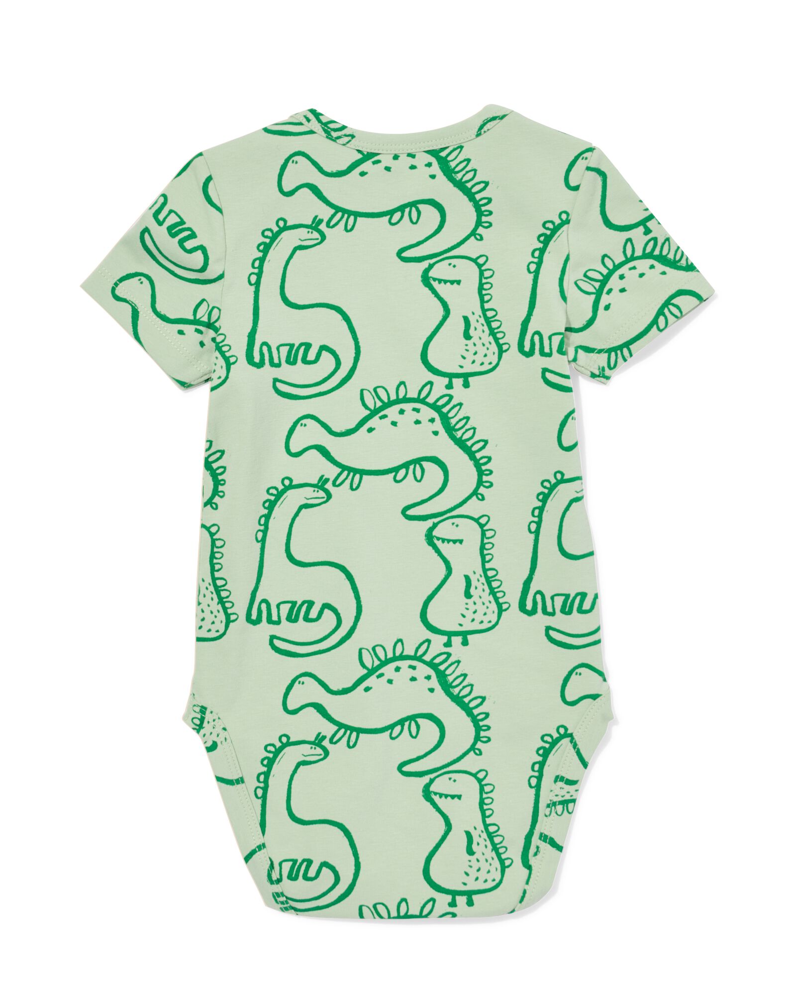 body katoen met stretch dino groen - 33387240GREEN - HEMA