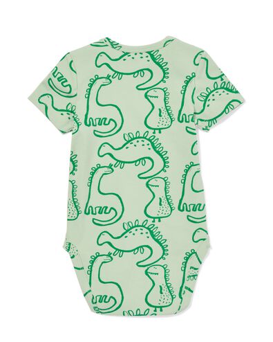 body katoen met stretch dino groen - 33387240GREEN - HEMA