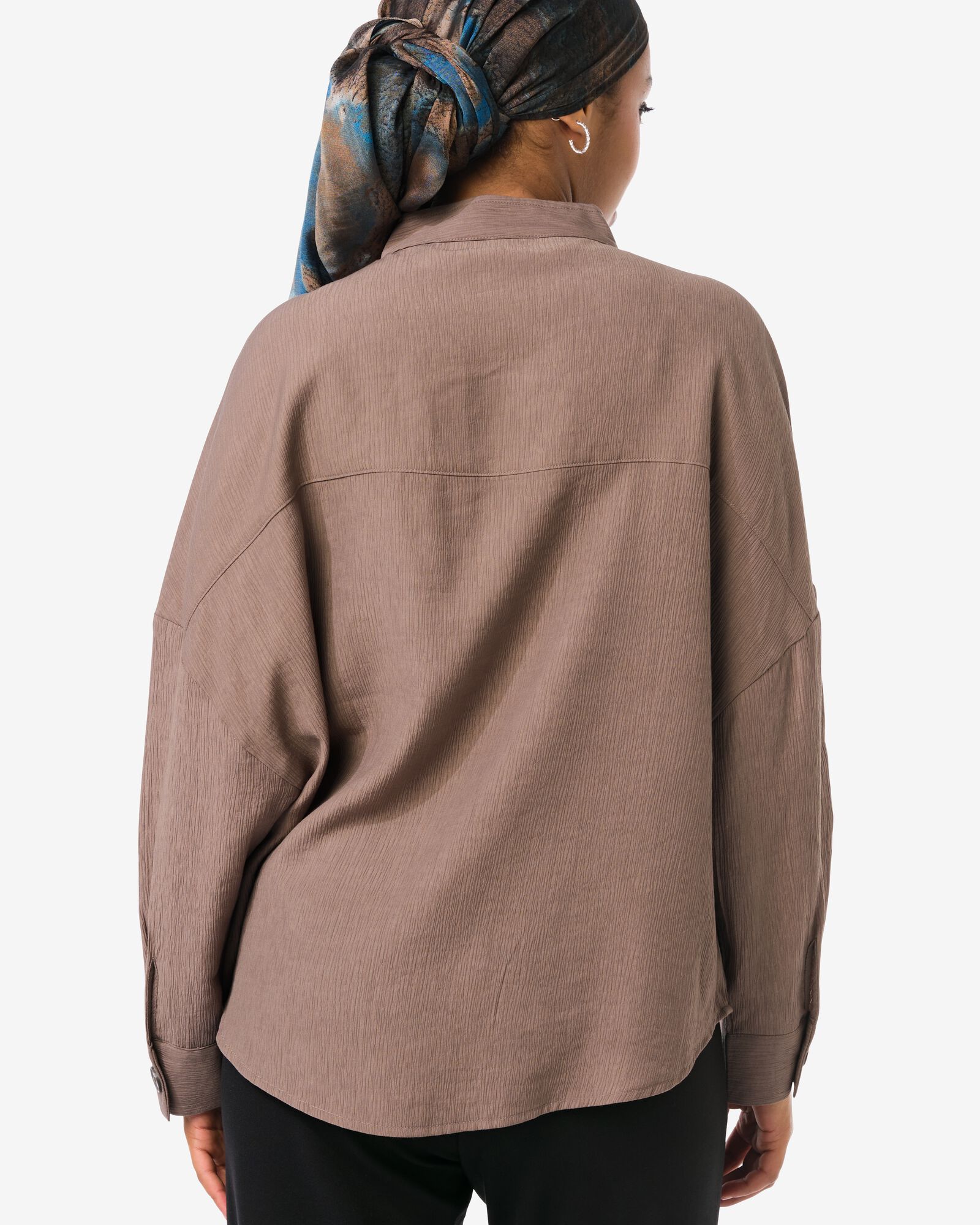 Bluse Senna gerippt taupe taupe - 36206530TAUPE - HEMA