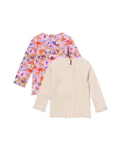 t-shirt c&ocirc;tel&eacute; fleurs b&eacute;b&eacute; rose - 33051670PINK - HEMA