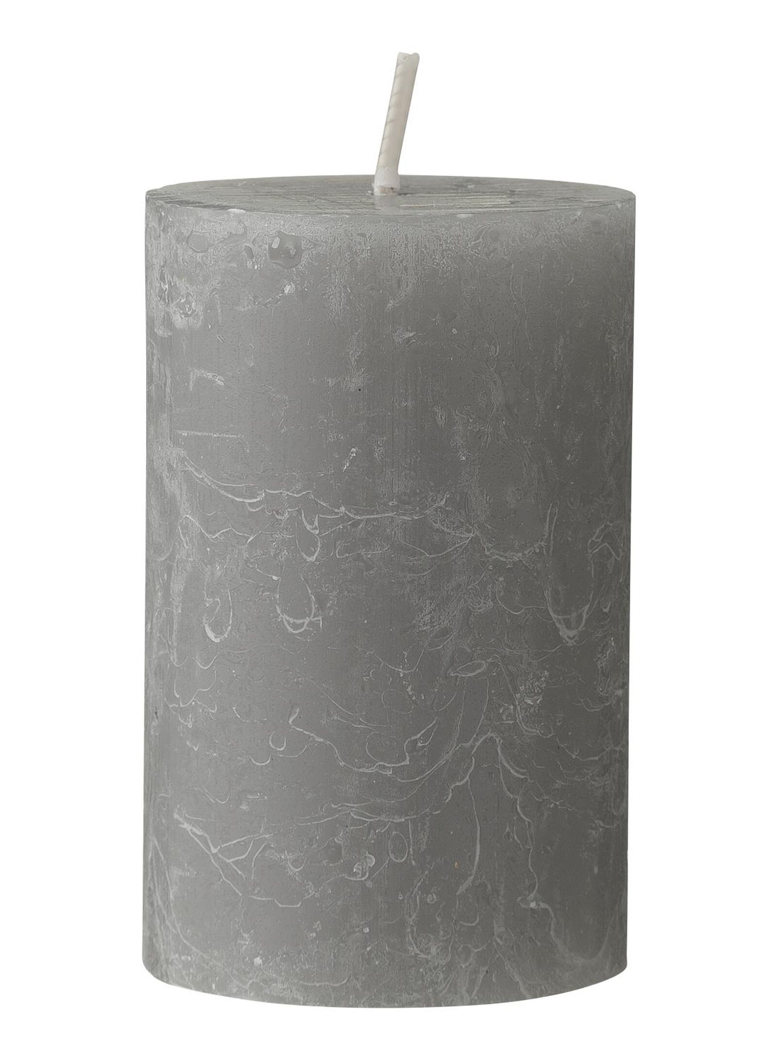 bougies rustiques gris clair - 1000015394 - HEMA