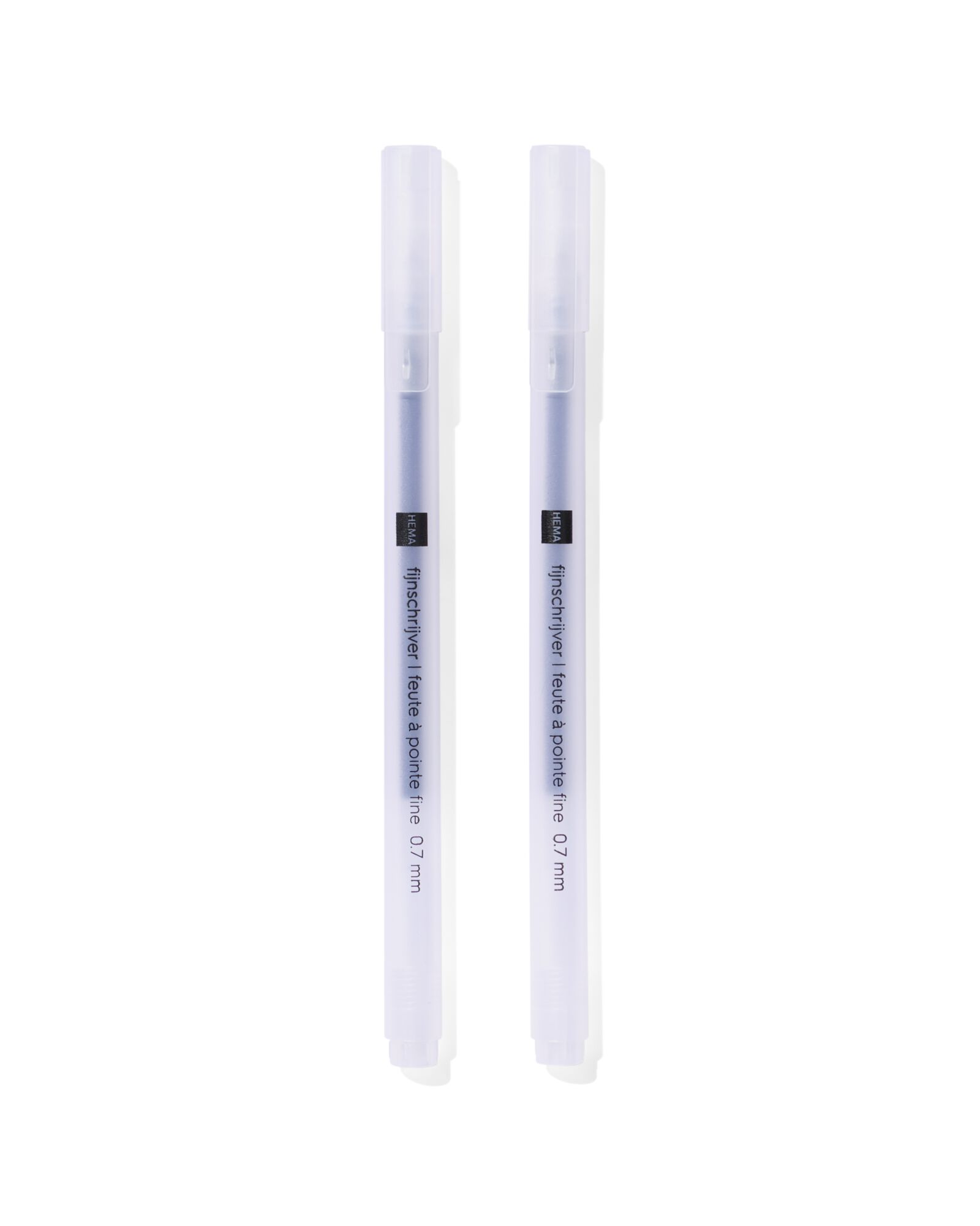 fijnschrijvers 0.7mm zwart - 2 stuks - 14400429 - HEMA