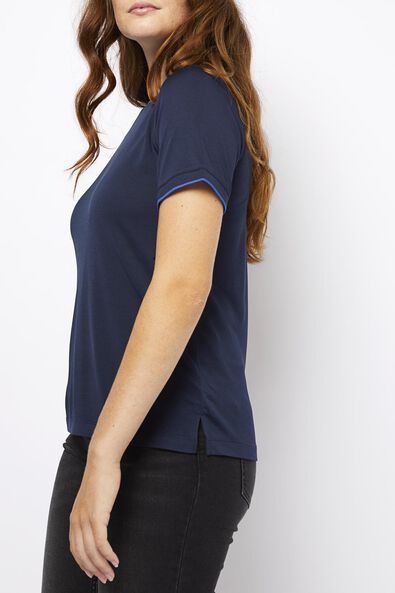 dames t-shirt donkerblauw - 1000021231 - HEMA