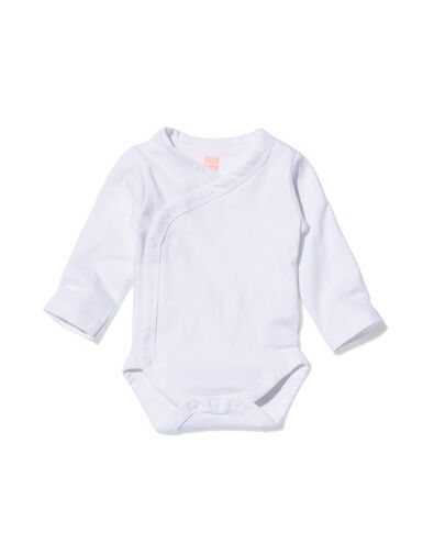 body crois&eacute; en coton biologique stretch - 2 pi&egrave;ces blanc blanc - 1000005362 - HEMA