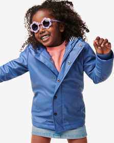 Kinder-Jacke mit Gummibeschichtung und Kapuze blau blau - 1000029629 - HEMA