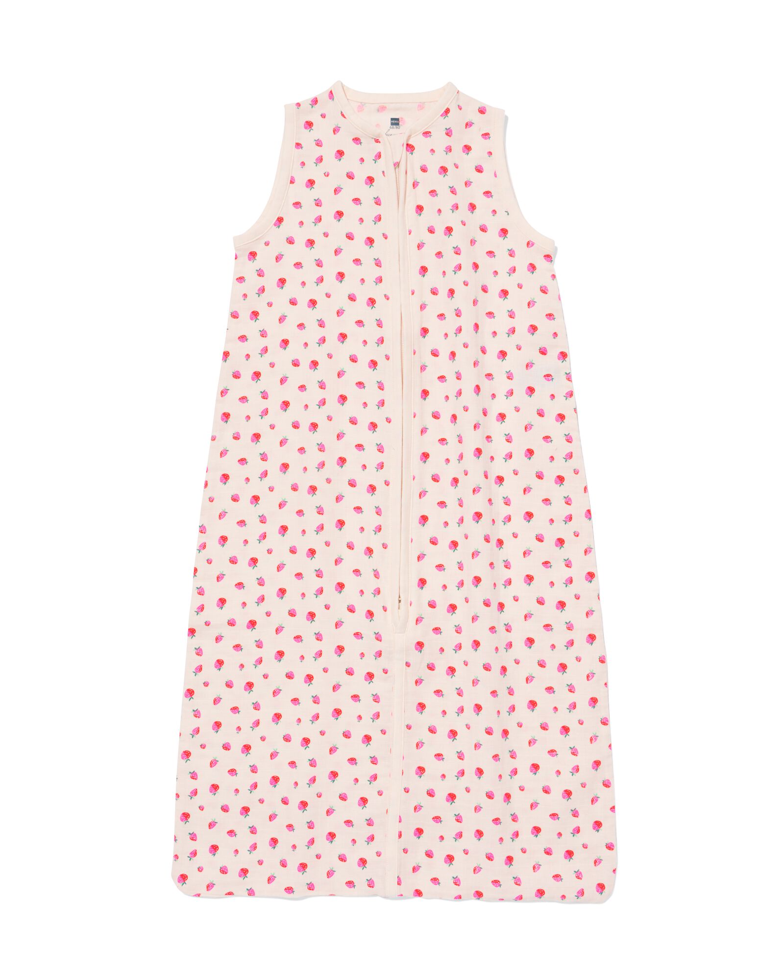 gigoteuse b&eacute;b&eacute; sans manches mousseline 0,5 tog fraises rose p&acirc;le rose p&acirc;le - 33302060LIGHTPINK - HEMA