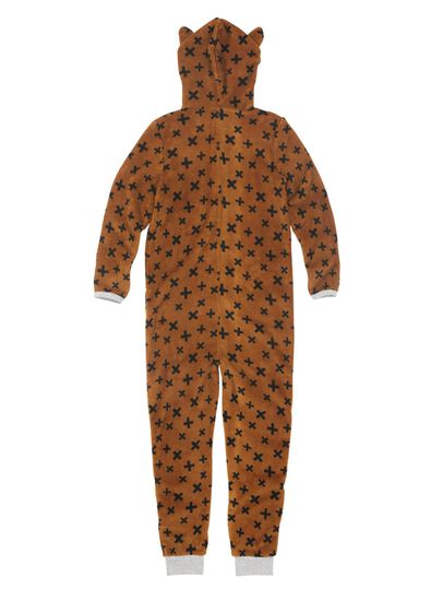 pyjama combinaison enfant renard marron - 1000009041 - HEMA