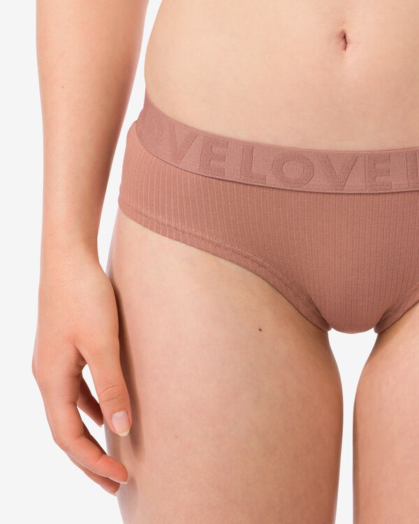 slip hipster coton femme  marron clair marron clair - 21940725LIGHTBROWN - HEMA