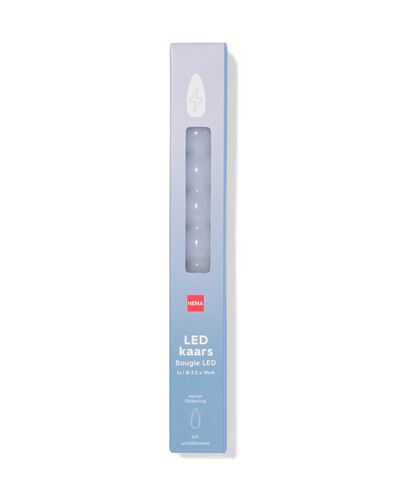 bougie LED de table ⌀2,3 x 209 cm nervur&eacute;e bleu clair - 13550152 - HEMA
