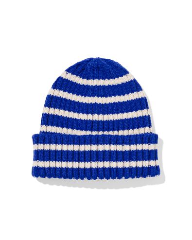 Babym&uuml;tze, gerippt, mit Streifen blau blau - 33200355BLUE - HEMA
