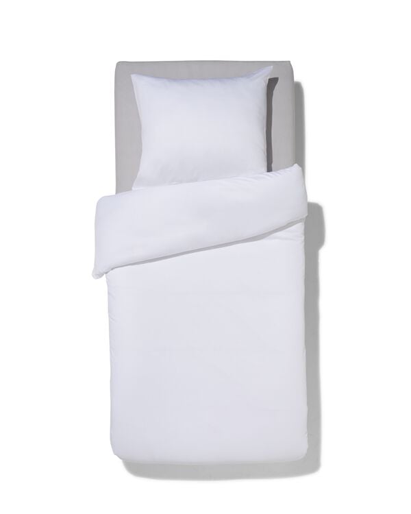 housse de couette 140x200/220 cm satin blanc - 5790149 - HEMA