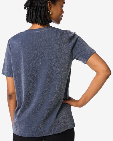 Damen-T-Shirt Luna, Glitzer hellblau - 36205610LIGHTBLUE - HEMA