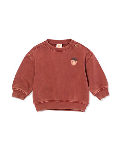 babysweater donkerrood donkerrood - 33179670DARKRED - HEMA