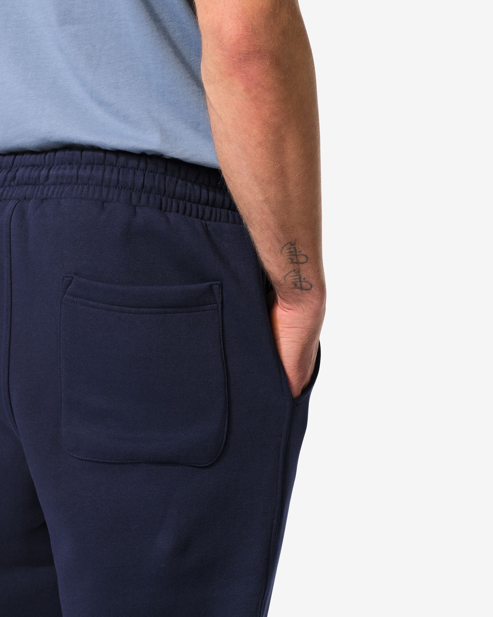 heren sweatpants donkerblauw - 2198770DARKBLUE - HEMA