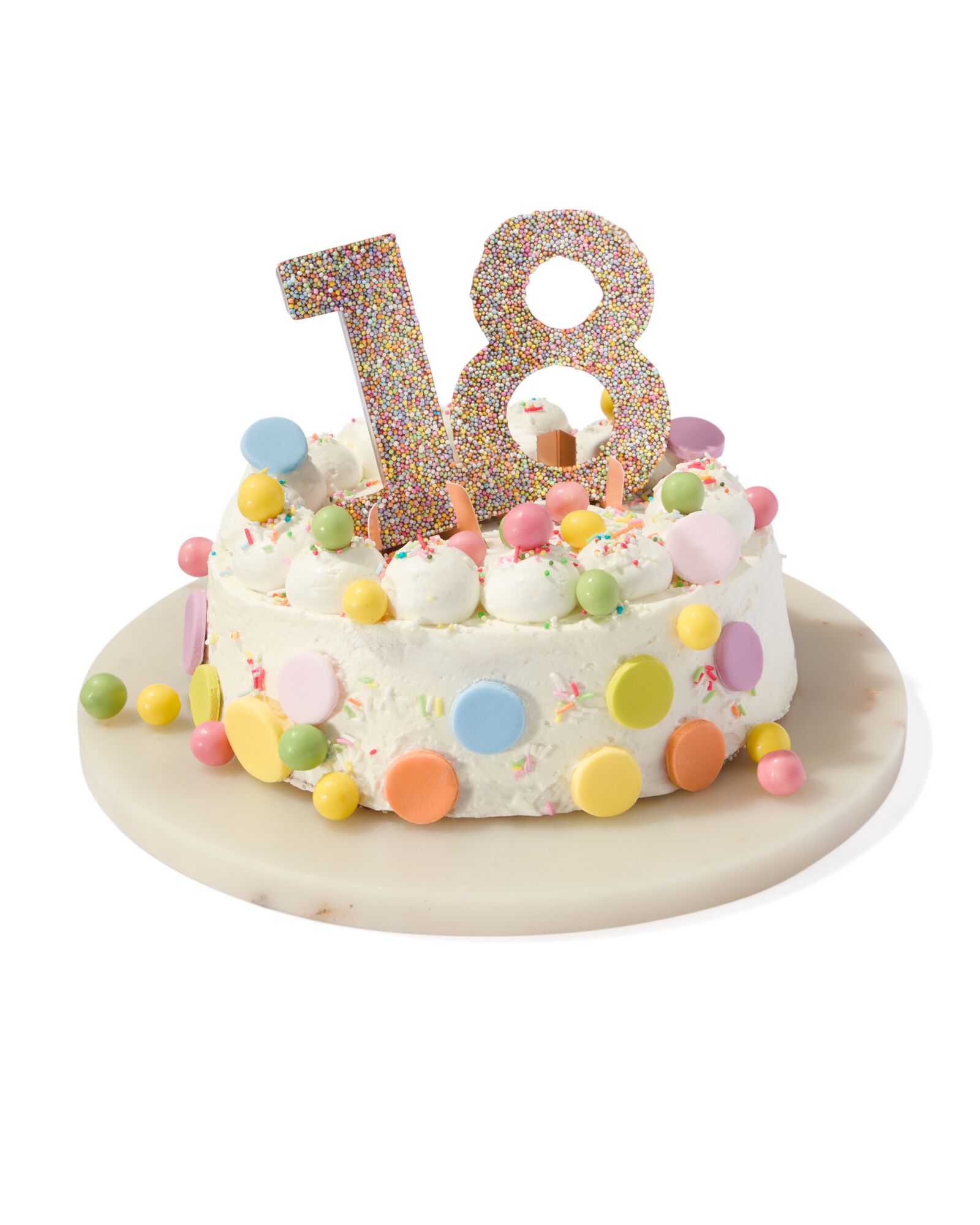 chocolade feestcijfer 1 met discodip - 10360002 - HEMA