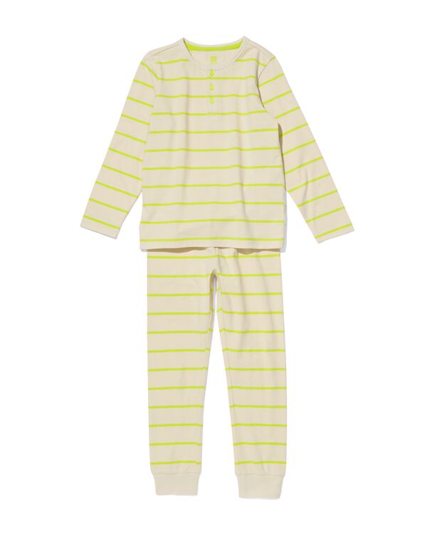 Kinder-Pyjama, Streifen beige beige - 23061680BEIGE - HEMA