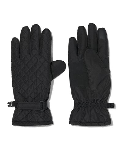 dames handschoenen waterafstotend met touchscreen zwart XL - 16460374 - HEMA