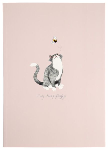 cahier 25.5x18 ligné chat et abeille - 14120169 - HEMA