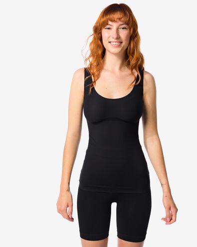medium corrigerende biker hoge taille zwart zwart - 1000002409 - HEMA