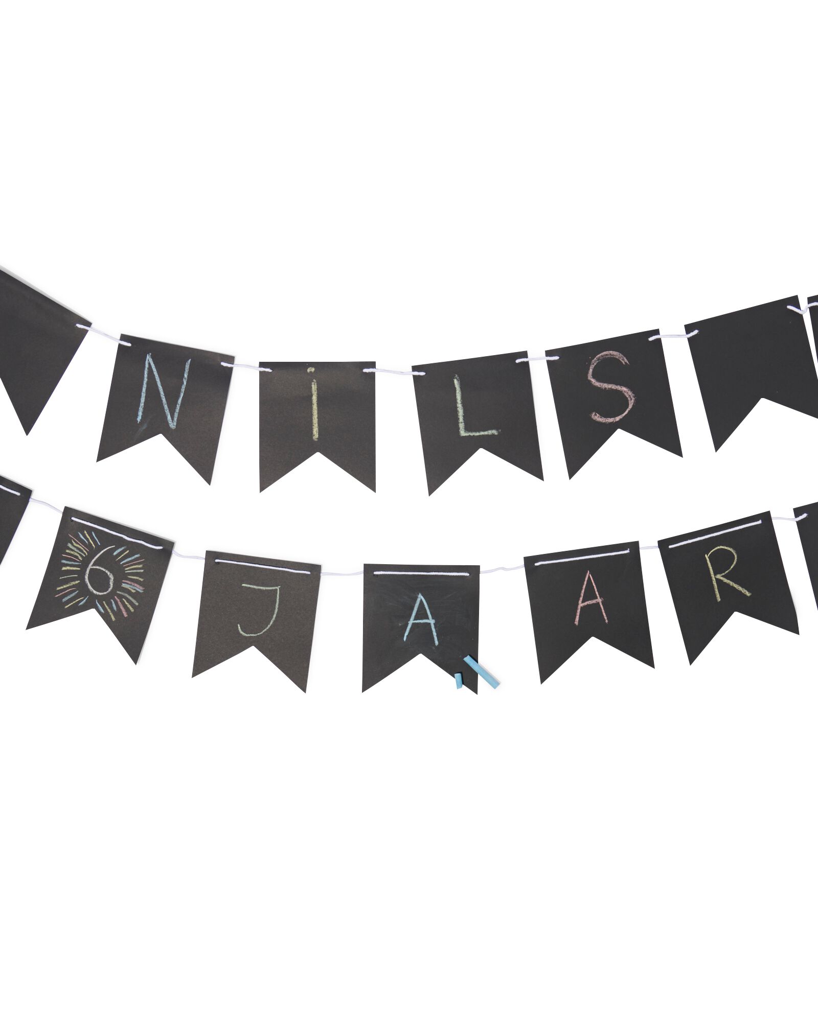 guirlande drapeaux inscriptible 5m - 14200036 - HEMA