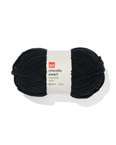 fil chenille noir 100g 110m - 60760032 - HEMA