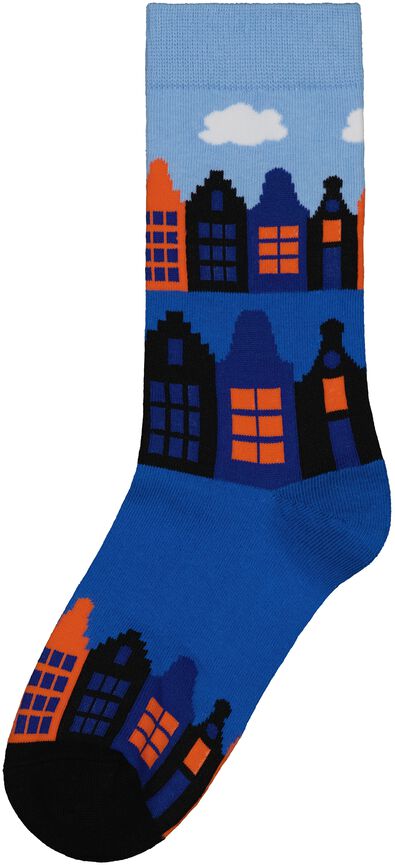 chaussettes avec coton happy home bleu 43/46 - 4103483 - HEMA