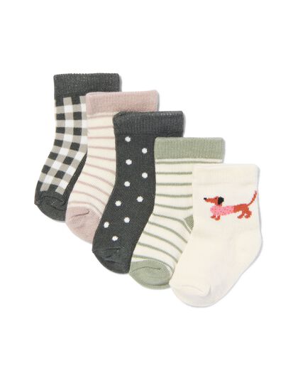 5 paires de chaussettes bébé avec bambou blanc cassé blanc cassé - 4790040OFFWHITE - HEMA