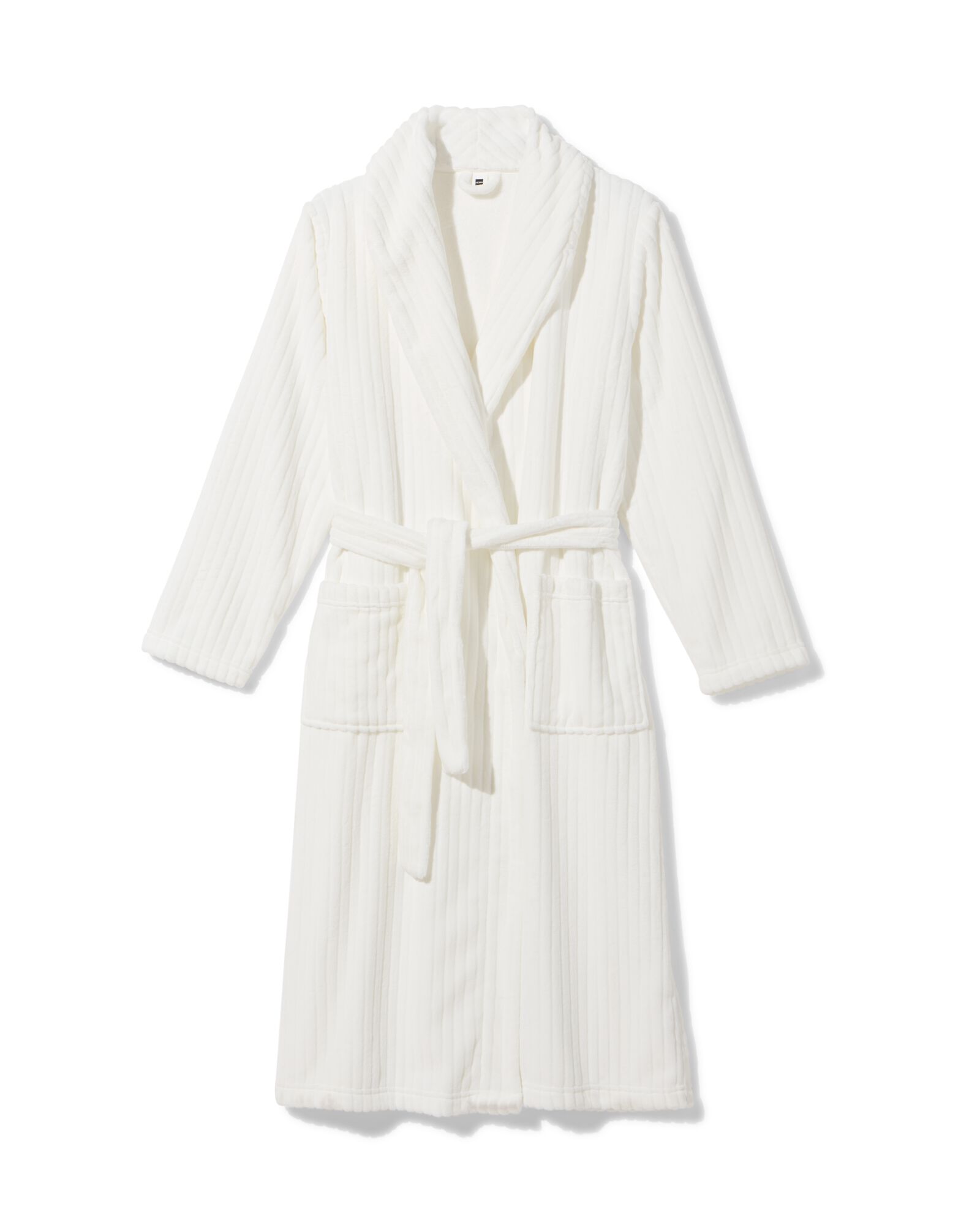 peignoir en molleton c&ocirc;tel&eacute; blanc blanc - 23450035WHITE - HEMA