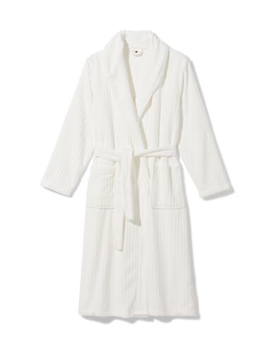 peignoir en molleton c&ocirc;tel&eacute; blanc blanc - 23450035WHITE - HEMA