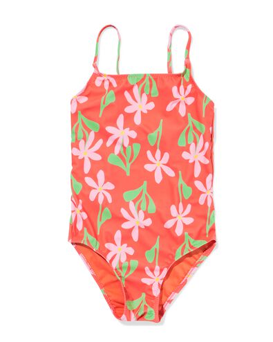 maillot de bain enfant fleurs corail - 22250330CORAL - HEMA