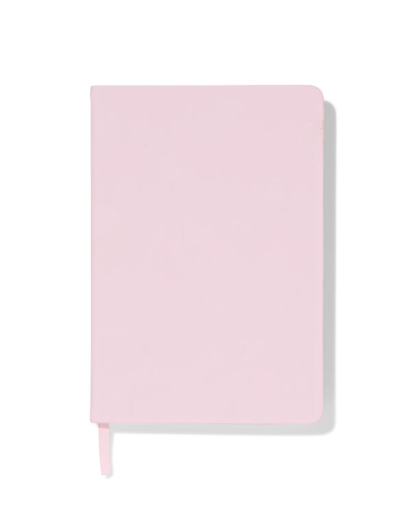 notitieboek 15x22cm hartjes roze - 14100233 - HEMA