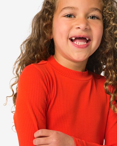 Kinder-Shirt, gerippt rot rot - 30859507RED - HEMA