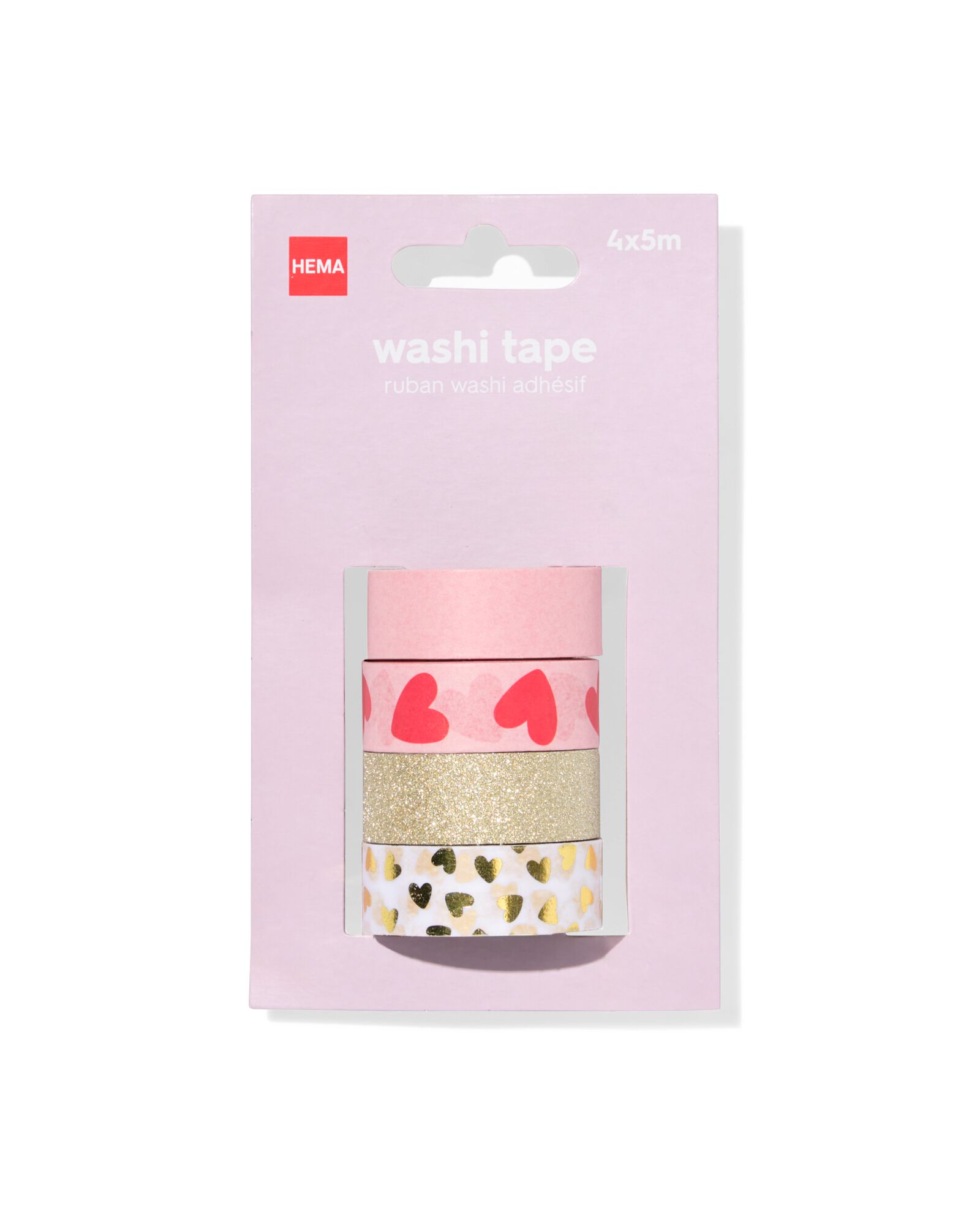 washi tape coeur - 4 pièces - 14793285 - HEMA