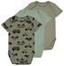 3er-Pack Baby-Bodys, mit Elasthan grün - 1000027328 - HEMA