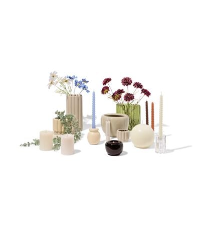 bougies longues ⌀2,2x25cm torsad&eacute;es bleues - 4 pi&egrave;ces - 13506125 - HEMA