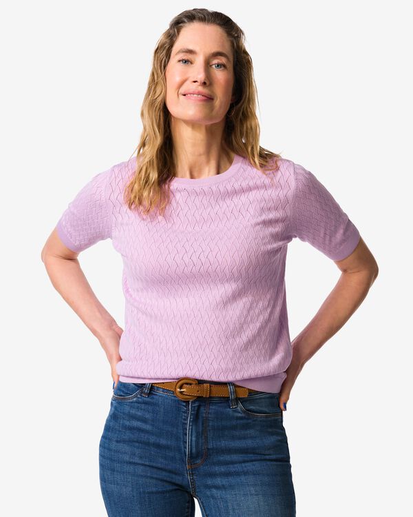 pull femme Fally maille fine lilas - 36207880LILAC - HEMA