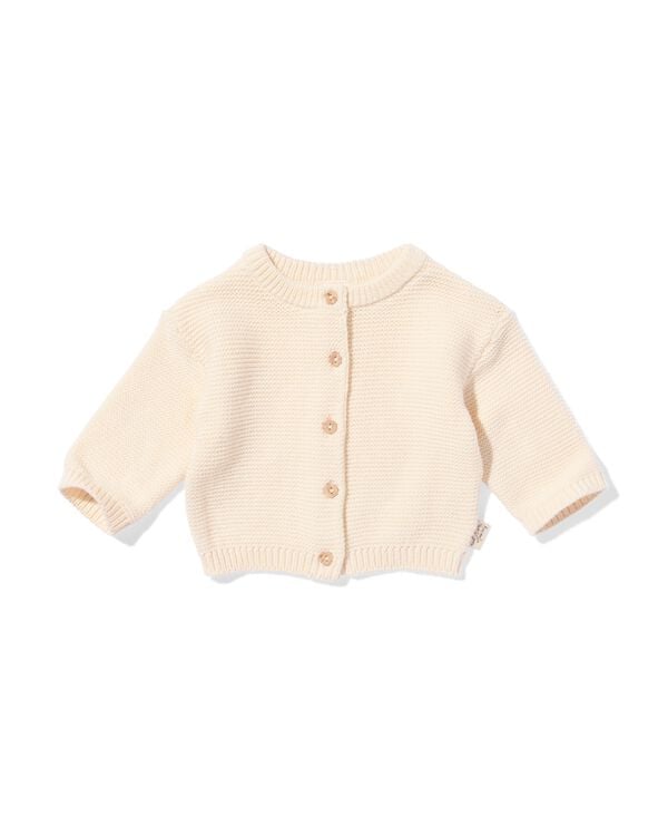 newborn vest fijngebreid ecru ecru - 33446320ECRU - HEMA