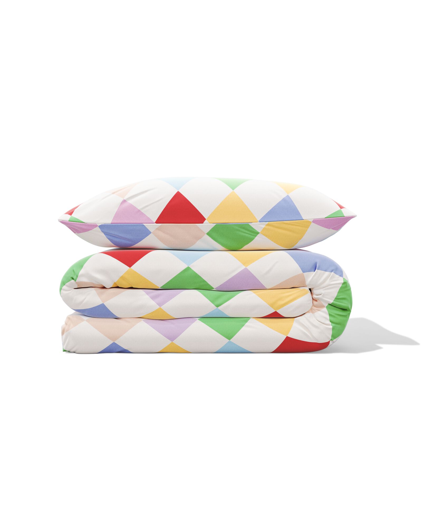 housse de couette enfant 120x150cm coton doux &agrave; carreaux avec sac de couchage pour poup&eacute;e - 5700223 - HEMA