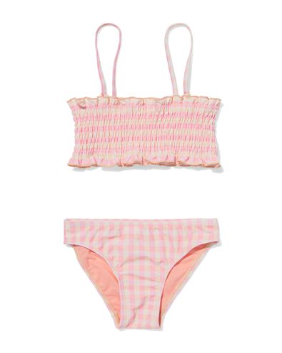 bikini enfant smocks à carreaux rose 122/128 - 22209583 - HEMA