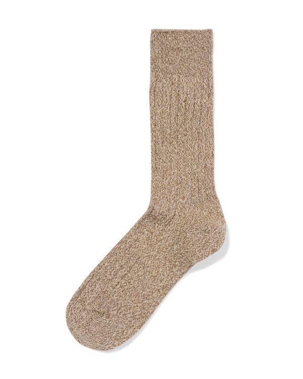 chaussettes côtelées homme  beige beige - 4170415BEIGE - HEMA