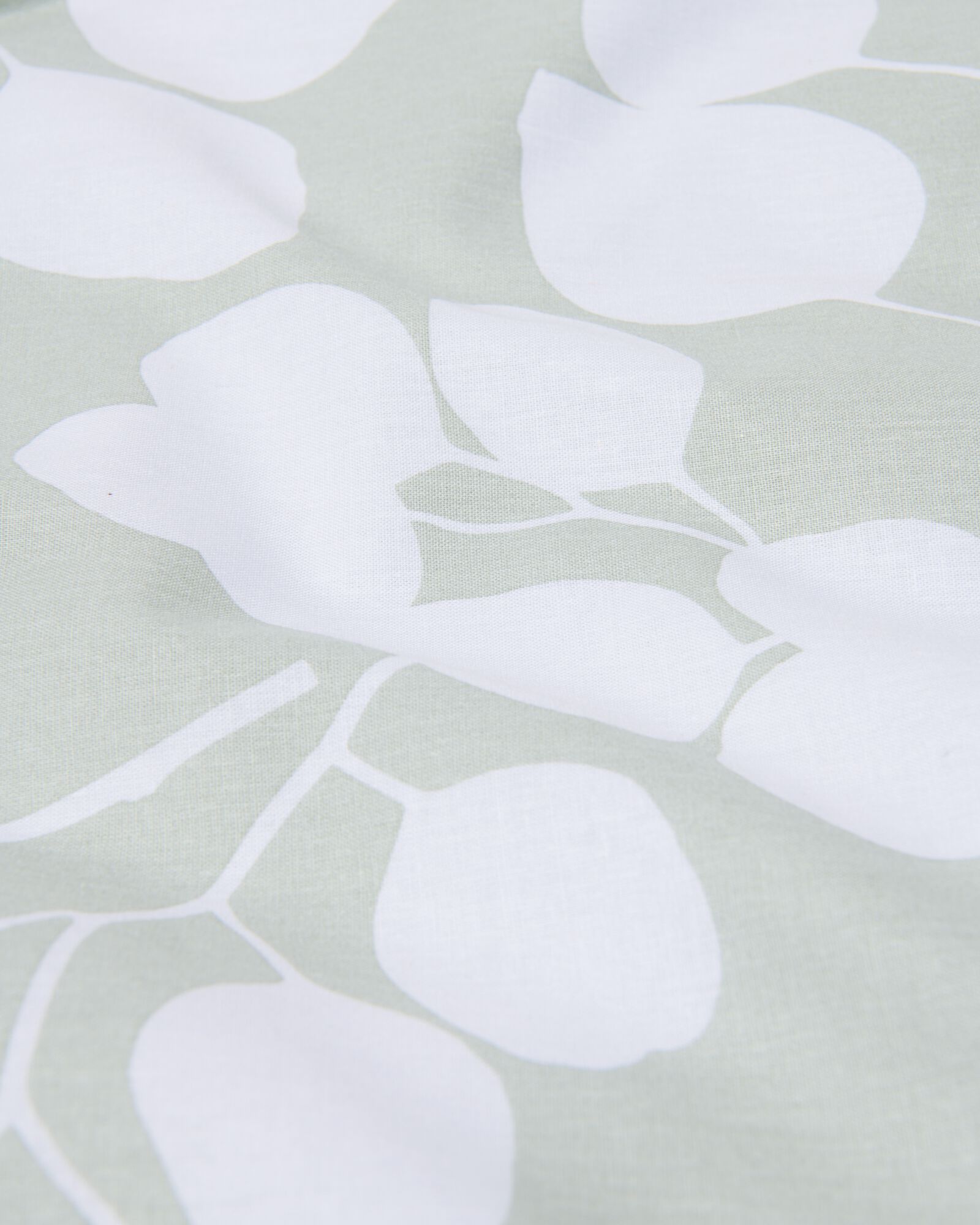 housse de couette 200x200/220cm en coton doux &agrave; motif feuilles vertes - 5790201 - HEMA